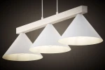 Deco lampa wisząca 3xE27 biała/drewno bielone 41818