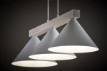 Deco lampa wisząca 3xE27 biała/drewno bielone 41818