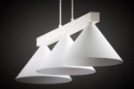 Deco lampa wisząca 3xE27 biała/drewno bielone 41818
