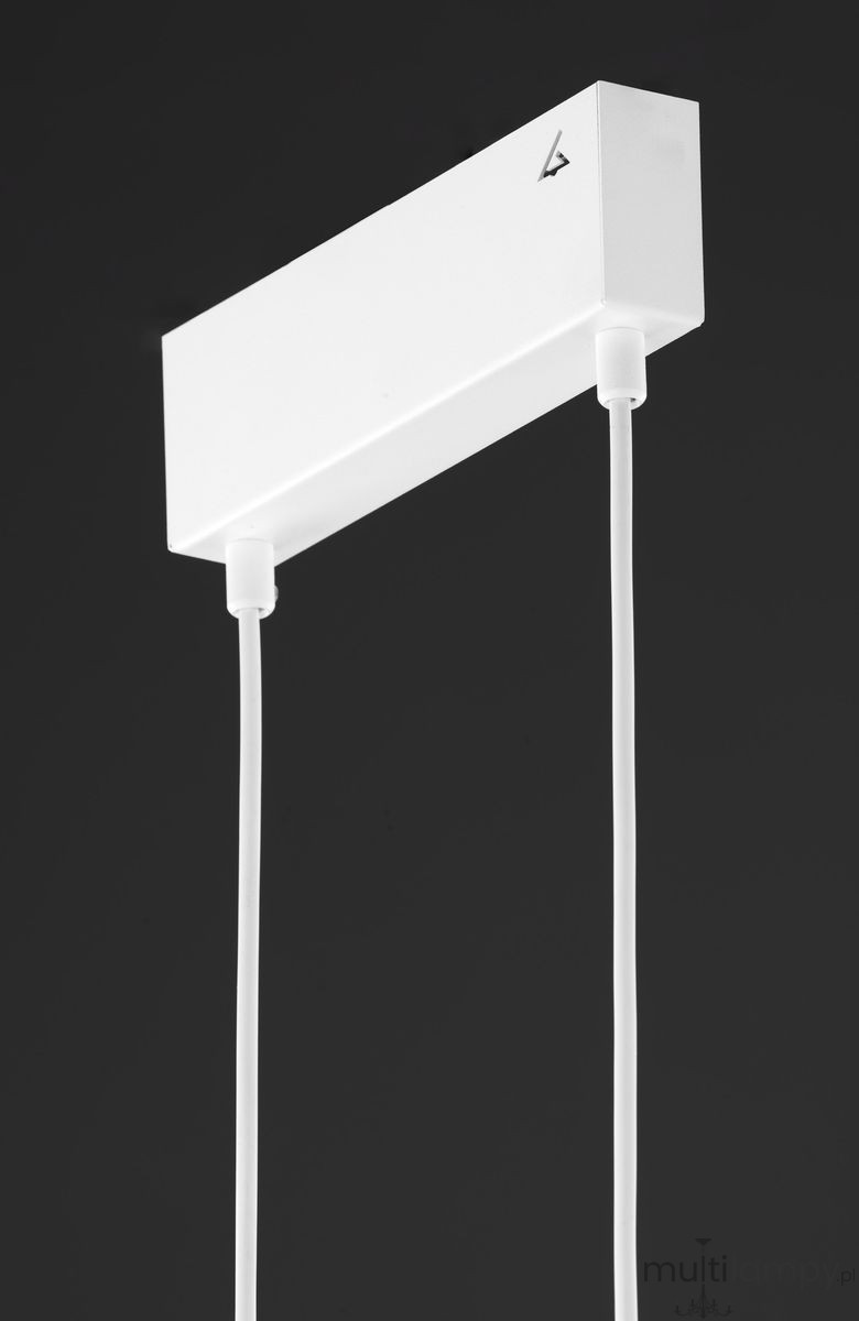 Deco lampa wisząca 3xE27 biała/drewno bielone 41818