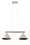 Deco lampa wisząca 2xE27 biała/drewno bielone 41819