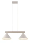 Deco lampa wisząca 2xE27 biała/drewno bielone 41819