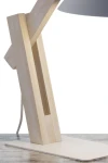 Deco lampa stołowa 1xE27 biała/drewno bielone 41820