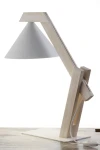 Deco lampa stołowa 1xE27 biała/drewno bielone 41820