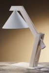 Deco lampa stołowa 1xE27 biała/drewno bielone 41820