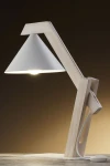 Deco lampa stołowa 1xE27 biała/drewno bielone 41820