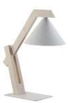 Deco lampa stołowa 1xE27 biała/drewno bielone 41820