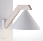 Deco kinkiet 1xE27 biały/drewno bielone 41821
