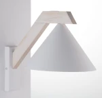 Deco kinkiet 1xE27 biały/drewno bielone 41821