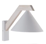 Deco kinkiet 1xE27 biały/drewno bielone 41821