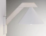 Deco kinkiet 1xE27 biały/drewno bielone 41821