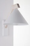 Deco kinkiet 1xE27 biały/drewno bielone 41821