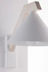 Deco kinkiet 1xE27 biały/drewno bielone 41821