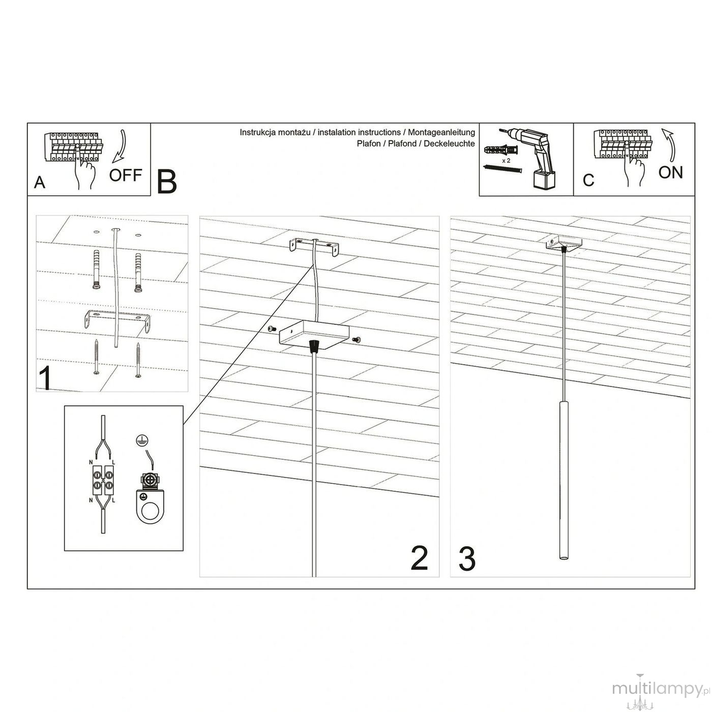 Pastelo lampa wisząca G9 błękitna SL.2149