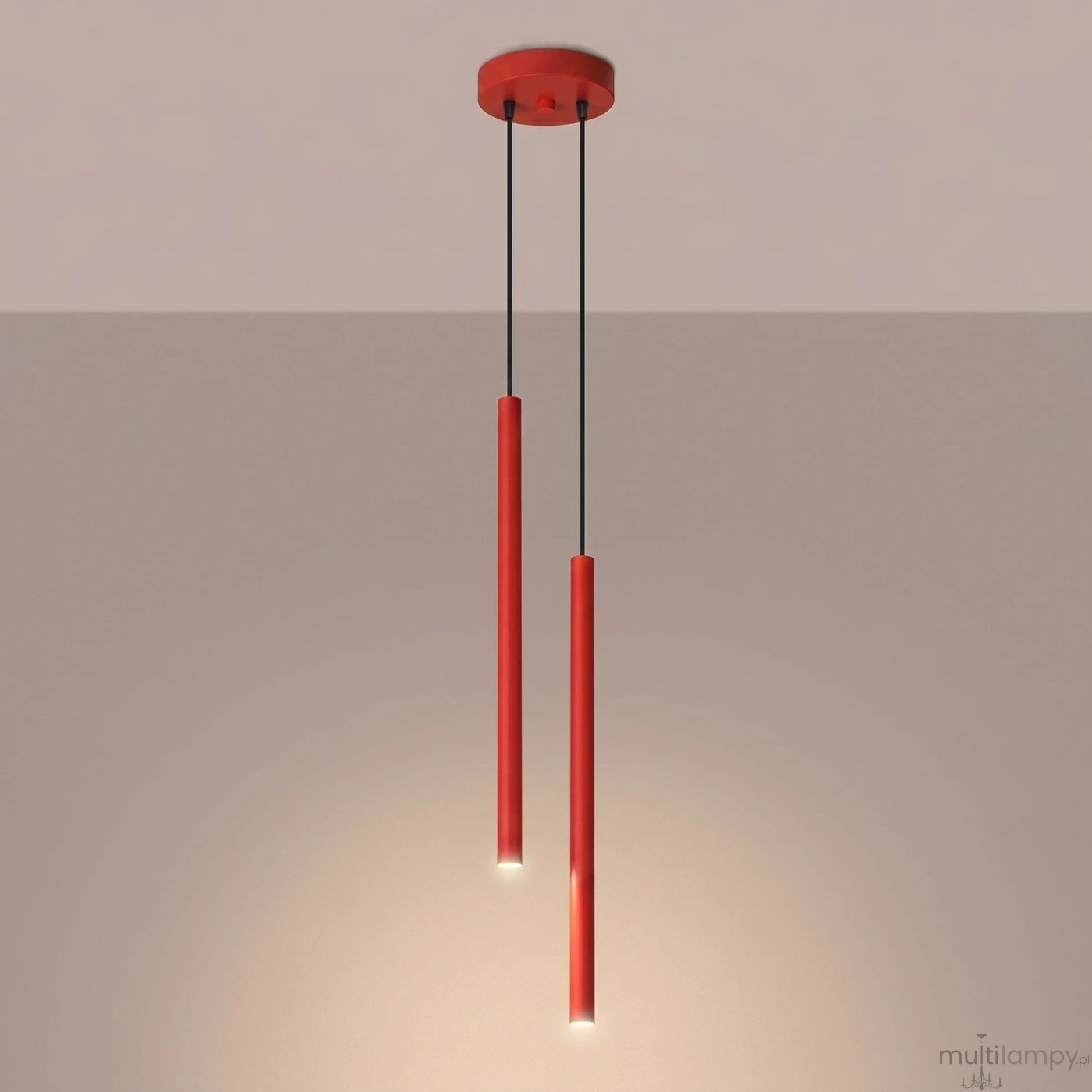Pastelo lampa wisząca 2xG9 czerwona SL.2142