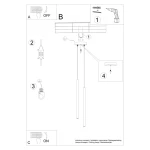 Pastelo lampa wisząca 2xG9 błękitna SL.2150