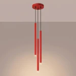 Pastelo lampa wisząca 3xG9 czerwona SL.2143