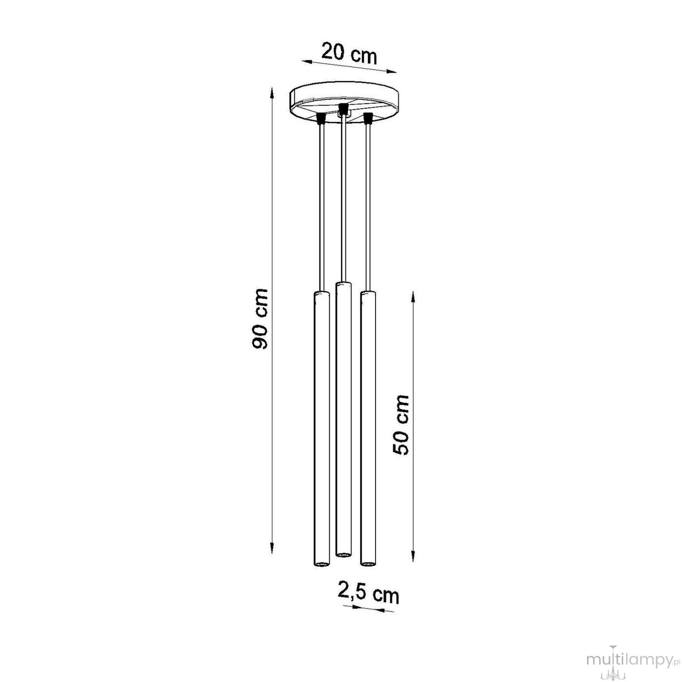 Pastelo lampa wisząca 3xG9 błękitna SL.2151