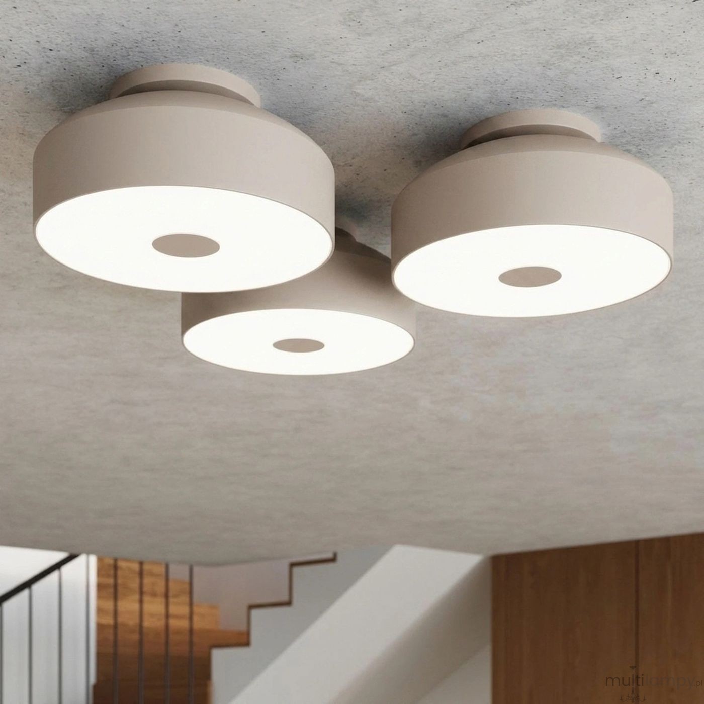 Omiq plafon 4xE27 taupe SL.2279