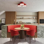 Omiq plafon 4xE27 czerwony SL.2285