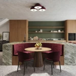 Omiq plafon 4xE27 burgund SL.2280