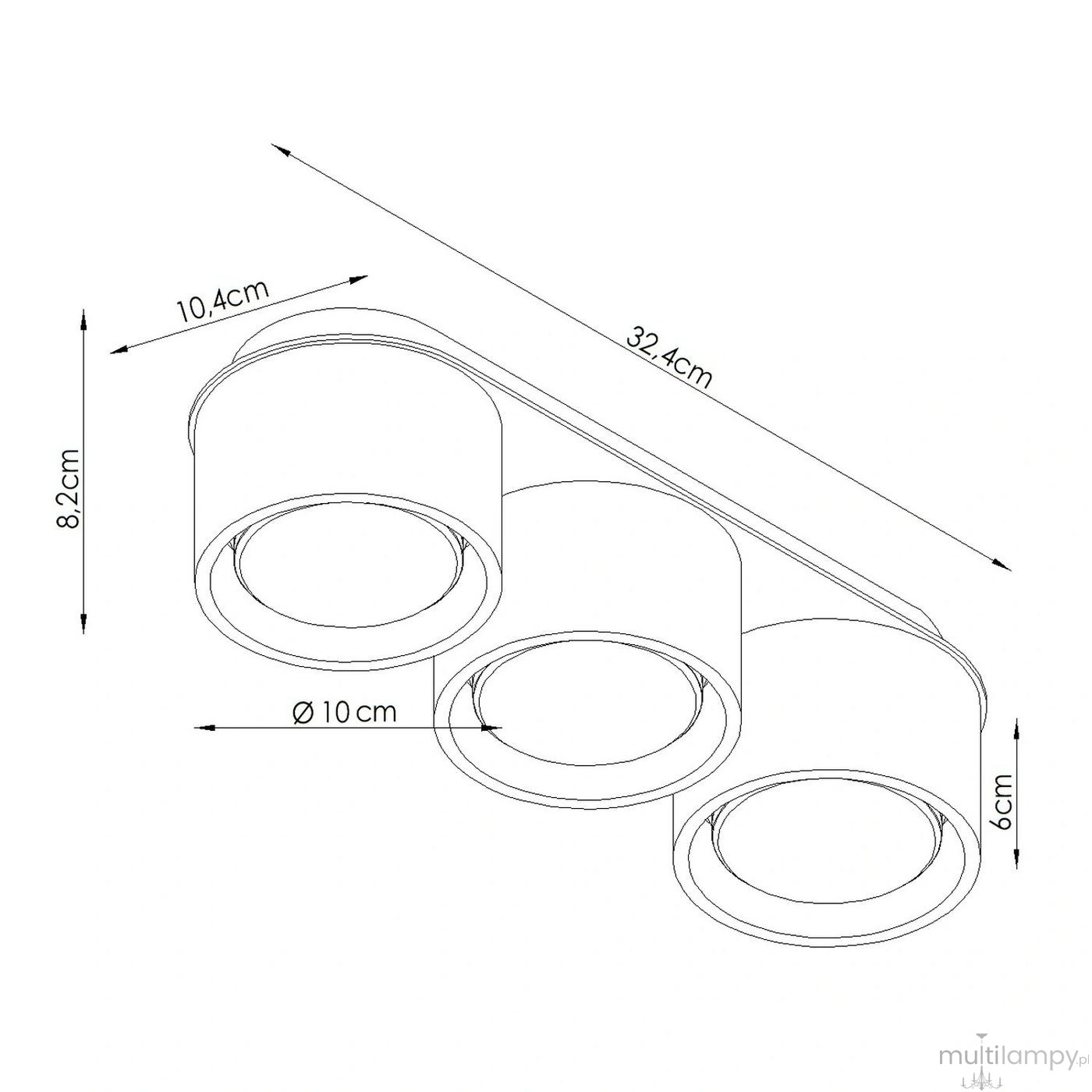 Modo lampa sufitowa 3xGX53 biała SL.2436