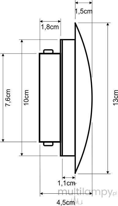 Drop LED kinkiet LED 7W 3000K granatowy 42051