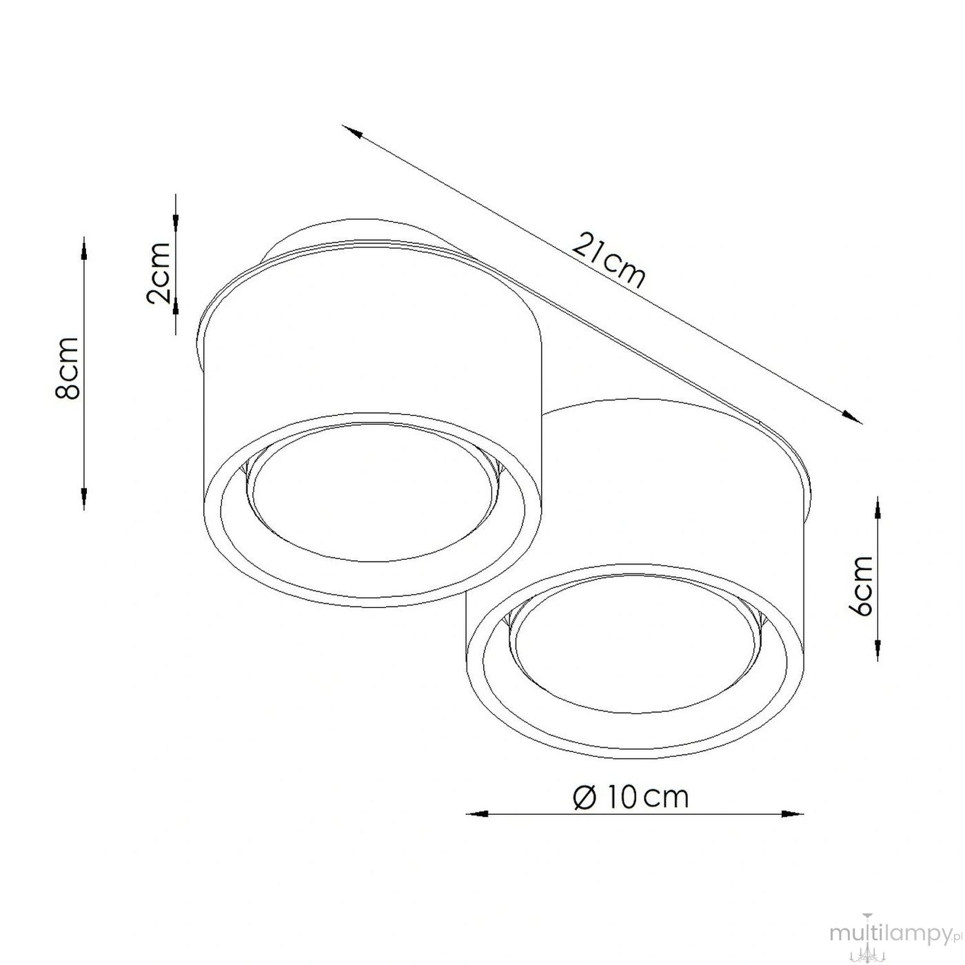 Modo lampa sufitowa 2xGX53 różowa SL.2467