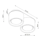 Modo lampa sufitowa 2xGX53 różowa SL.2467