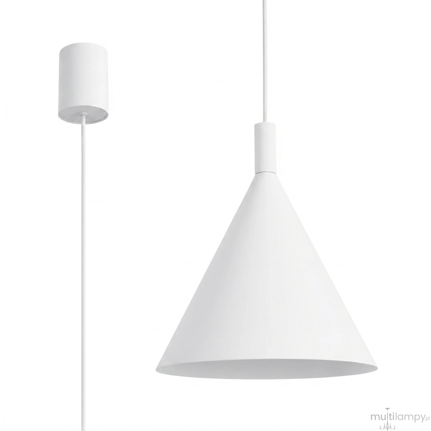 Nox D25 lampa wisząca E27 biała SL.2521