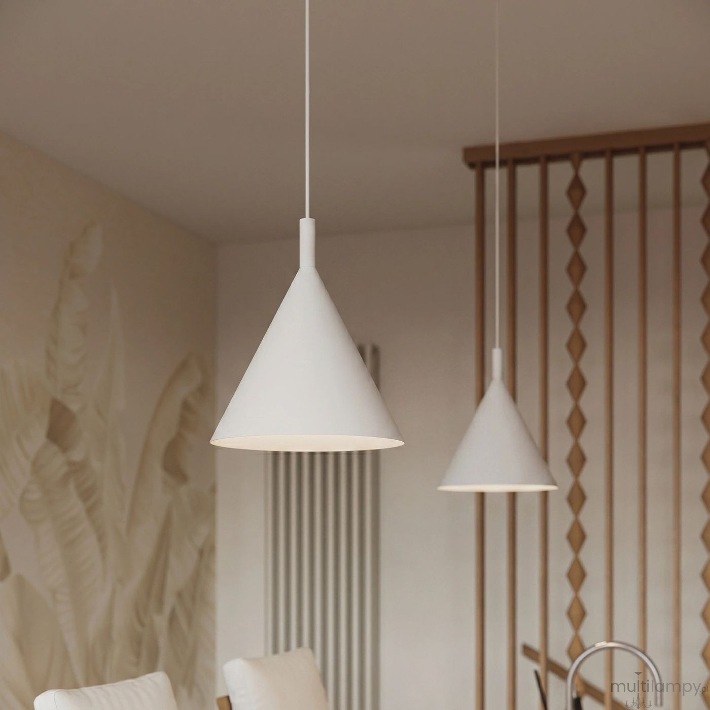Nox D25 lampa wisząca E27 biała SL.2521