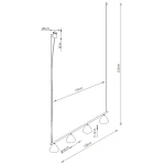 Nox 4L lampa wisząca 4xE14 biała SL.2551