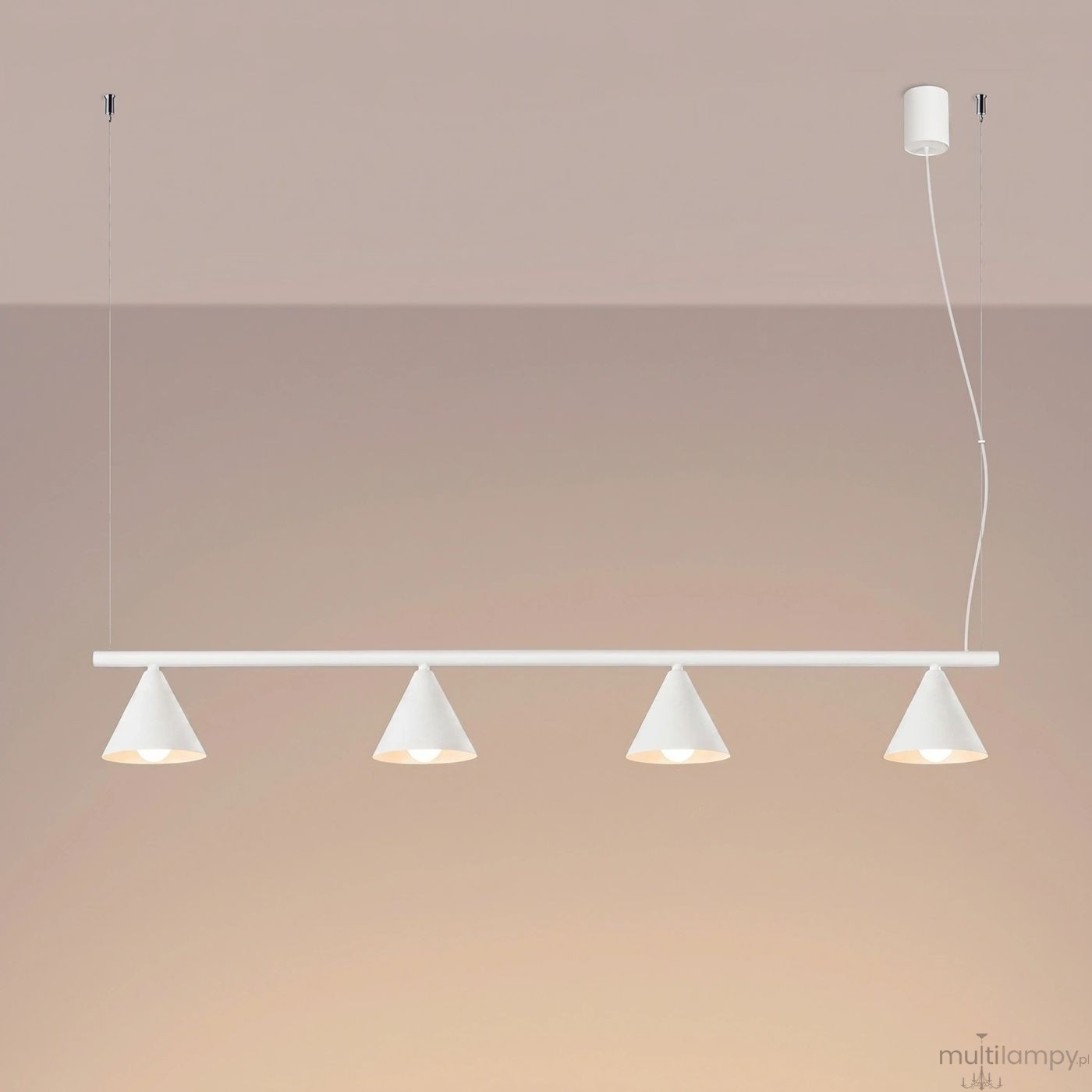 Nox 4L lampa wisząca 4xE14 biała SL.2551