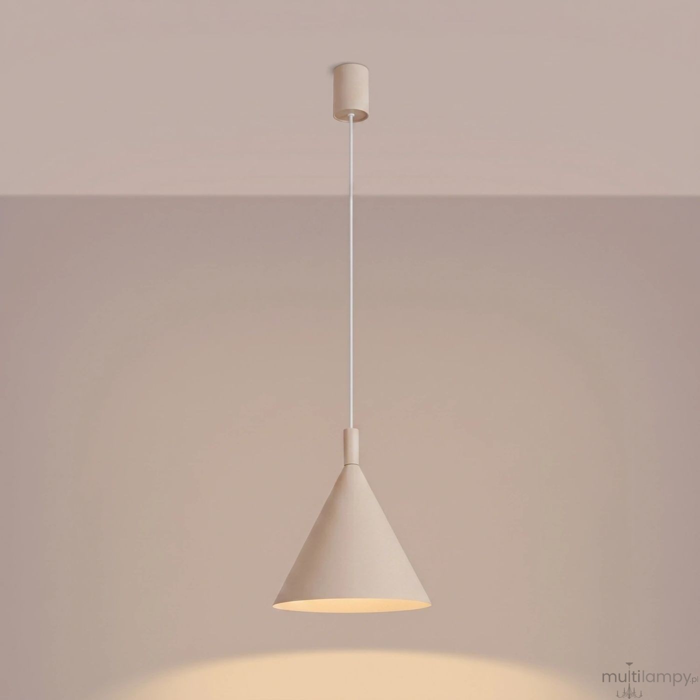 Nox D25 lampa wisząca E27 beżowa SL.2524