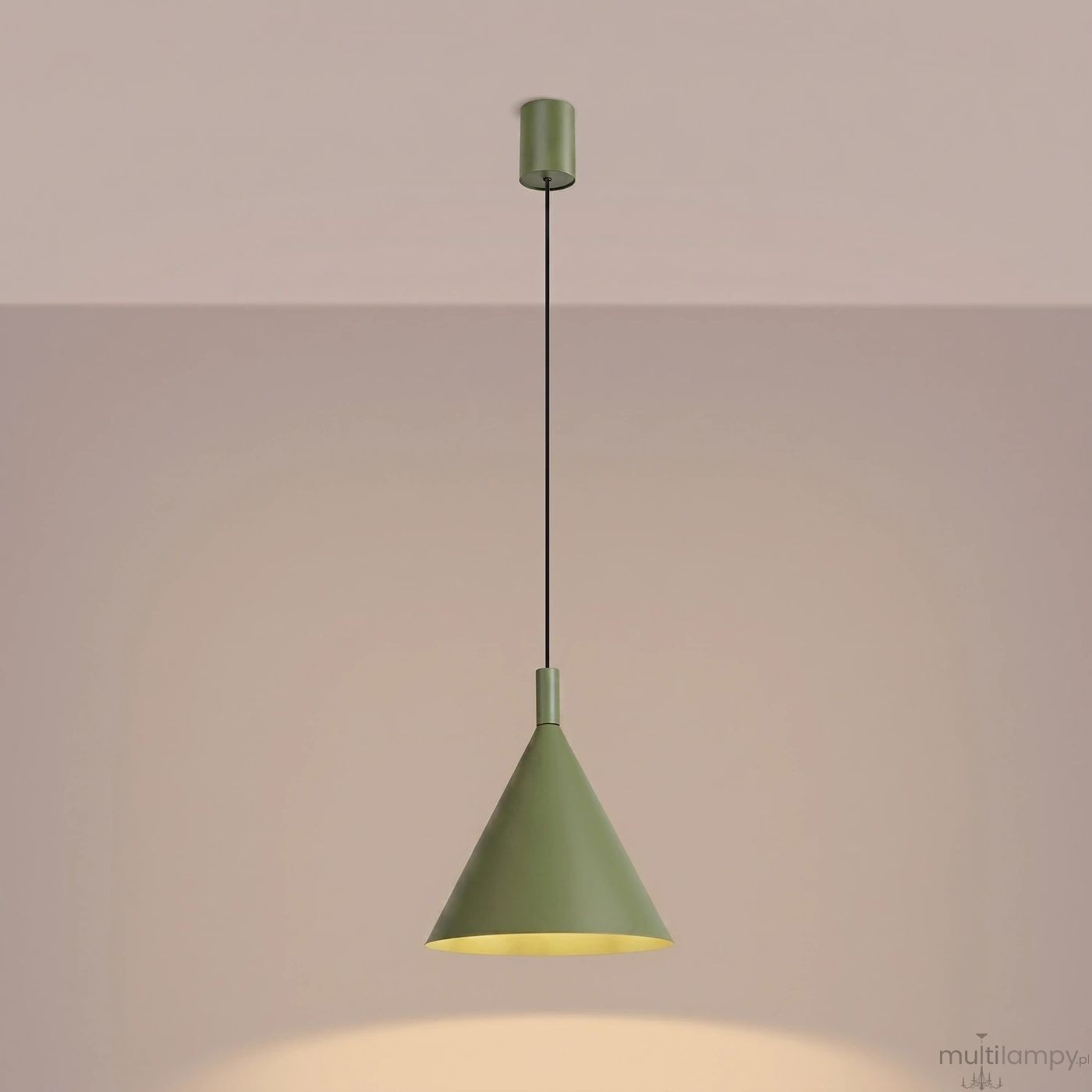 Nox D25 lampa wisząca E27 zielona oliwka SL.2525