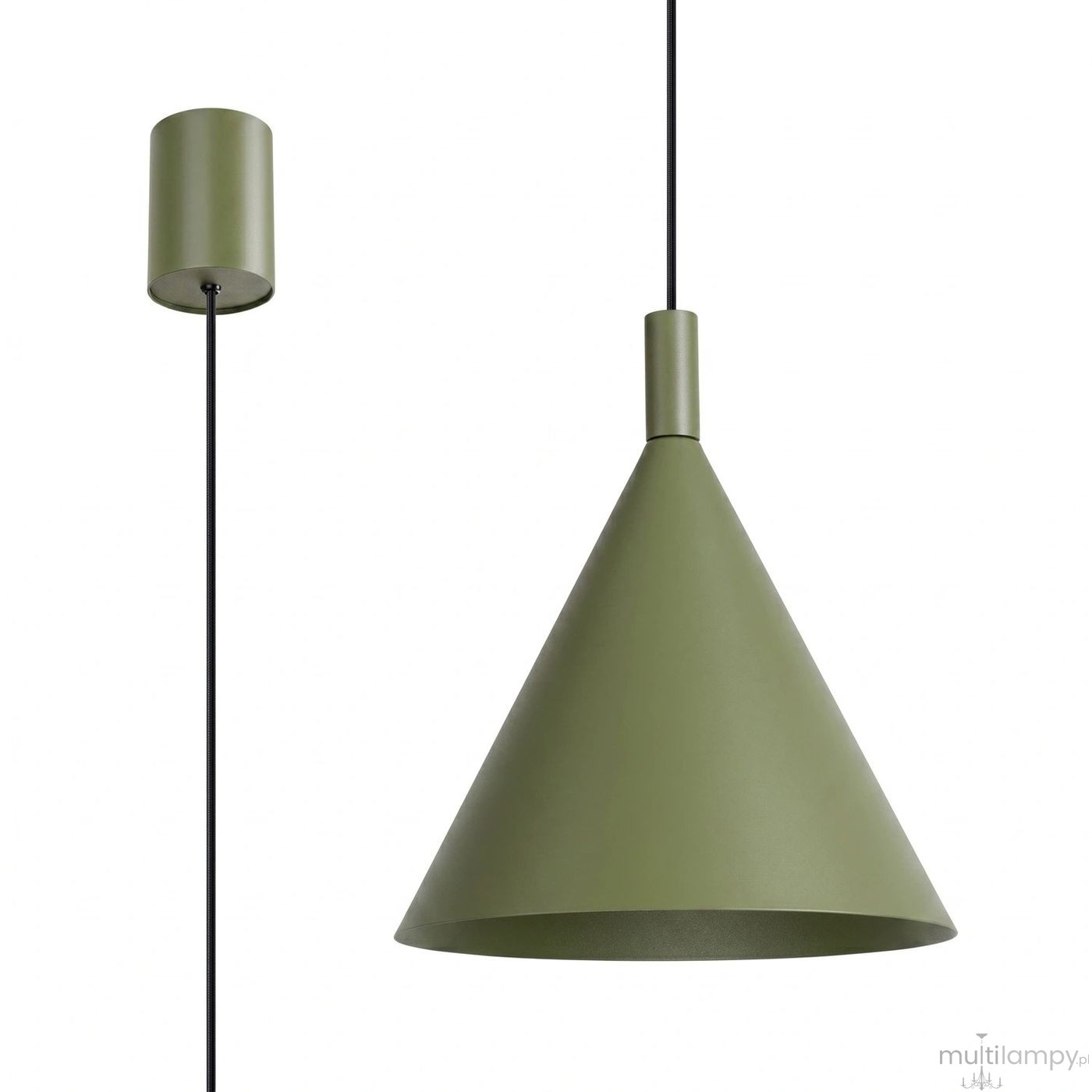 Nox D25 lampa wisząca E27 zielona oliwka SL.2525