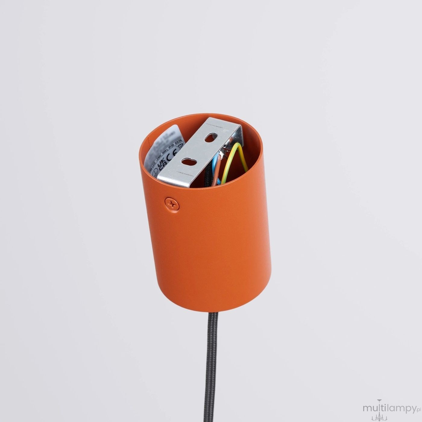 Nox D25 lampa wisząca E27 ochra czerwona SL.2526