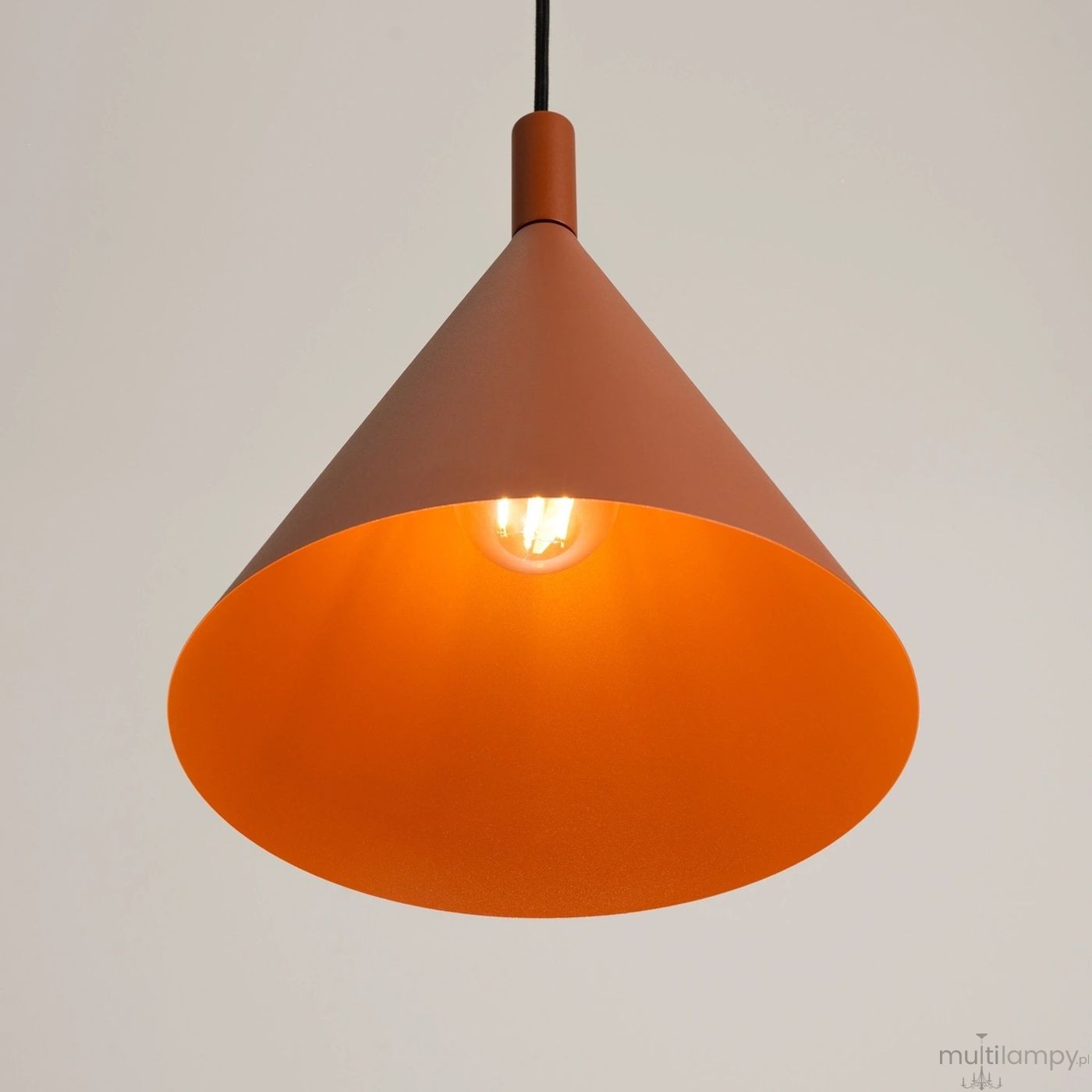 Nox D25 lampa wisząca E27 ochra czerwona SL.2526