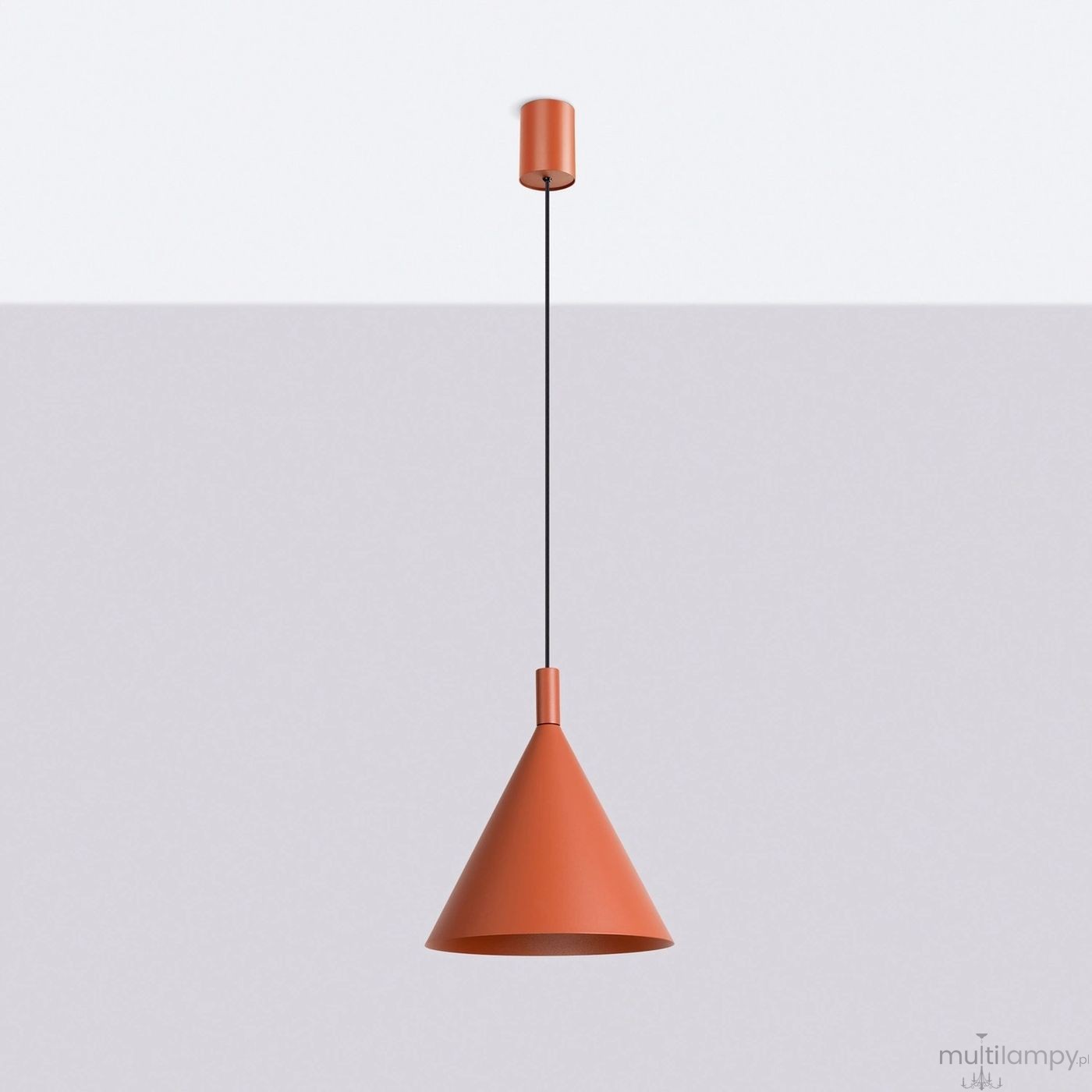 Nox D25 lampa wisząca E27 ochra czerwona SL.2526