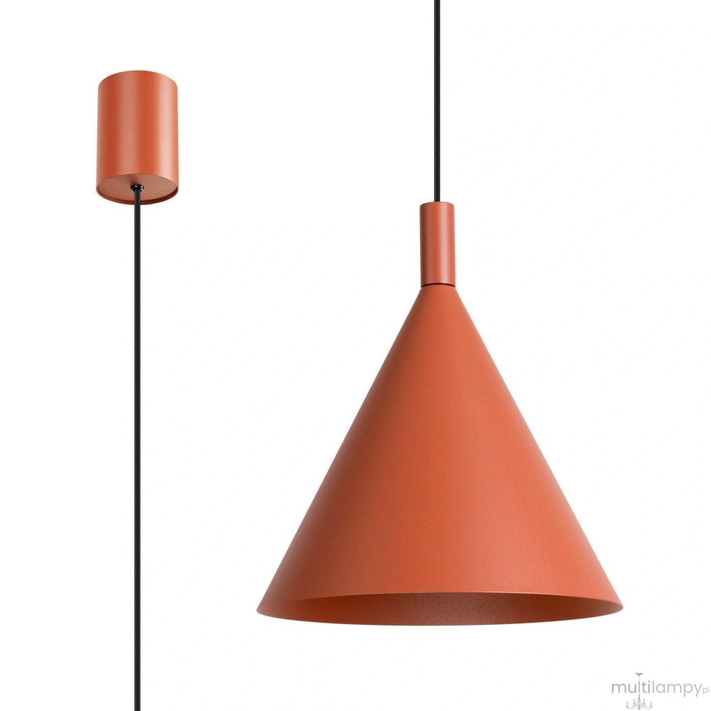 Nox D25 lampa wisząca E27 ochra czerwona SL.2526