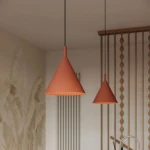 Nox D25 lampa wisząca E27 ochra czerwona SL.2526