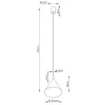 Nox D25 lampa wisząca E27 ochra czerwona SL.2526