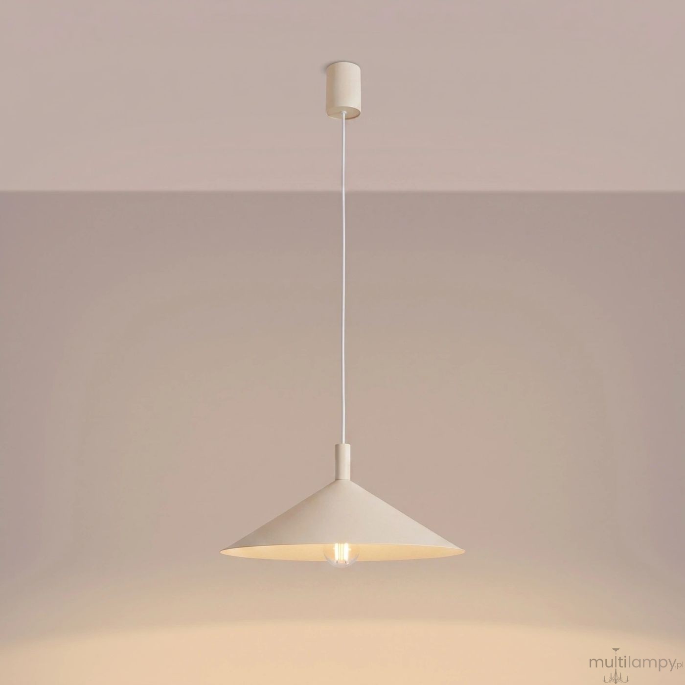 Nox D40 lampa wisząca E27 beżowa SL.2539