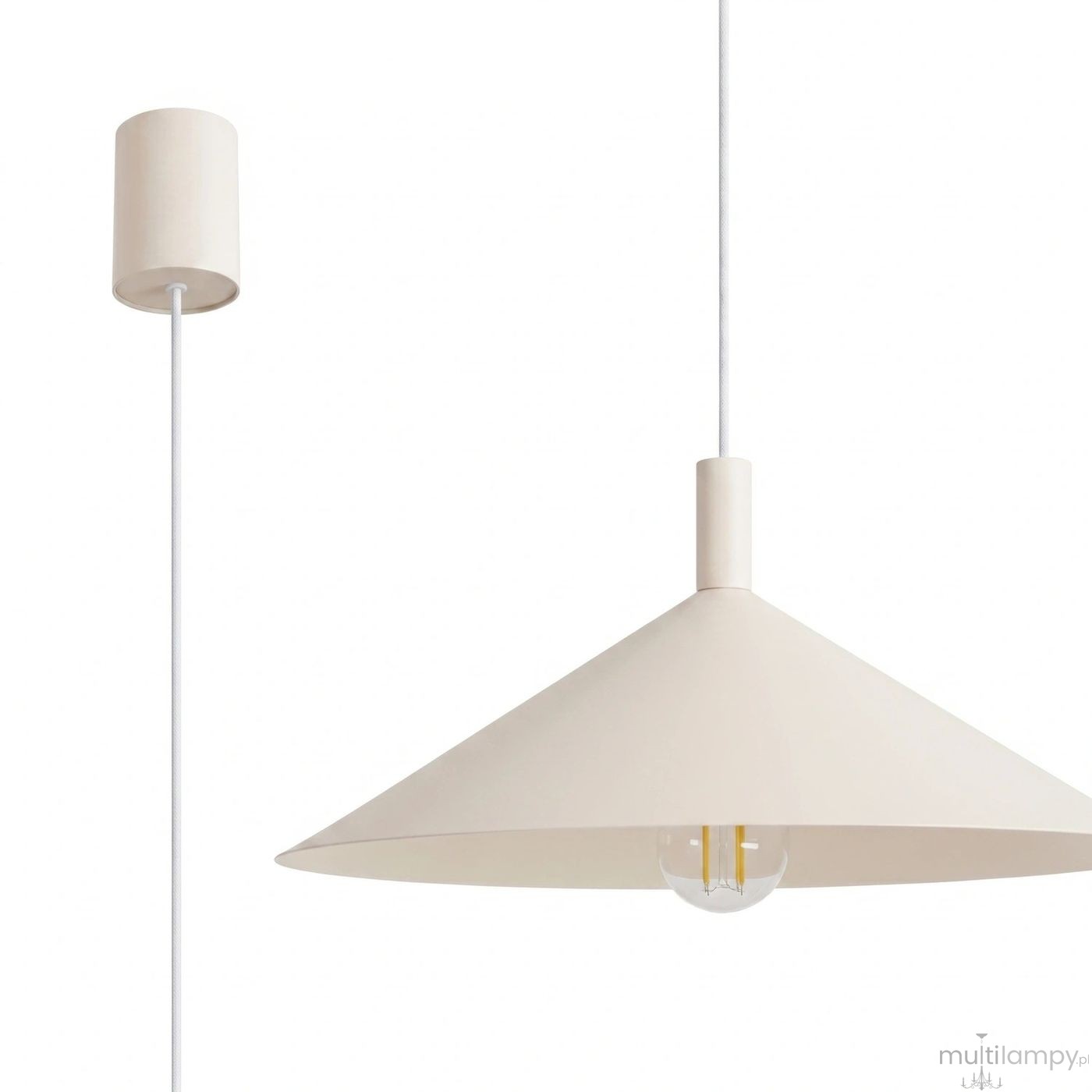 Nox D40 lampa wisząca E27 beżowa SL.2539
