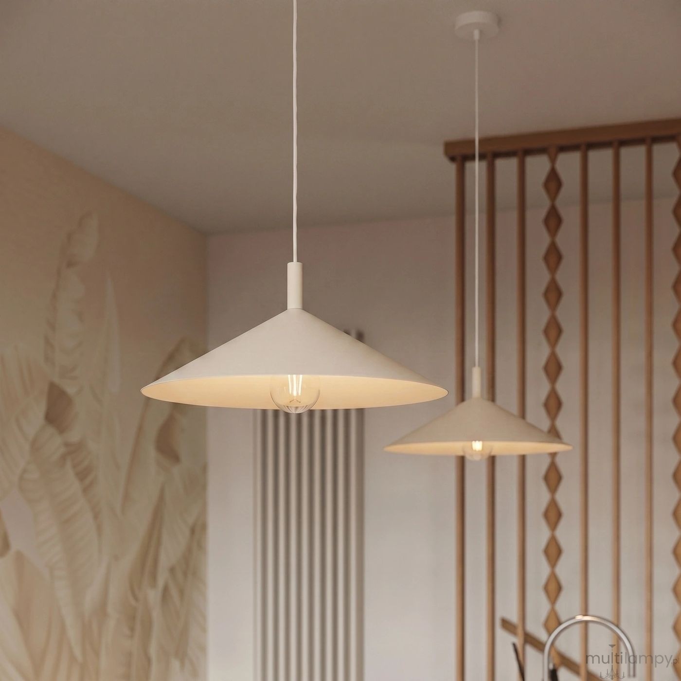 Nox D40 lampa wisząca E27 beżowa SL.2539