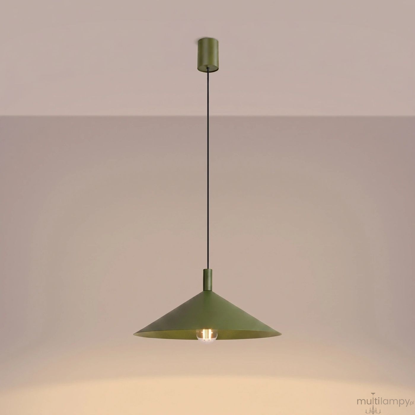 Nox D40 lampa wisząca E27 zielona oliwka SL.2540