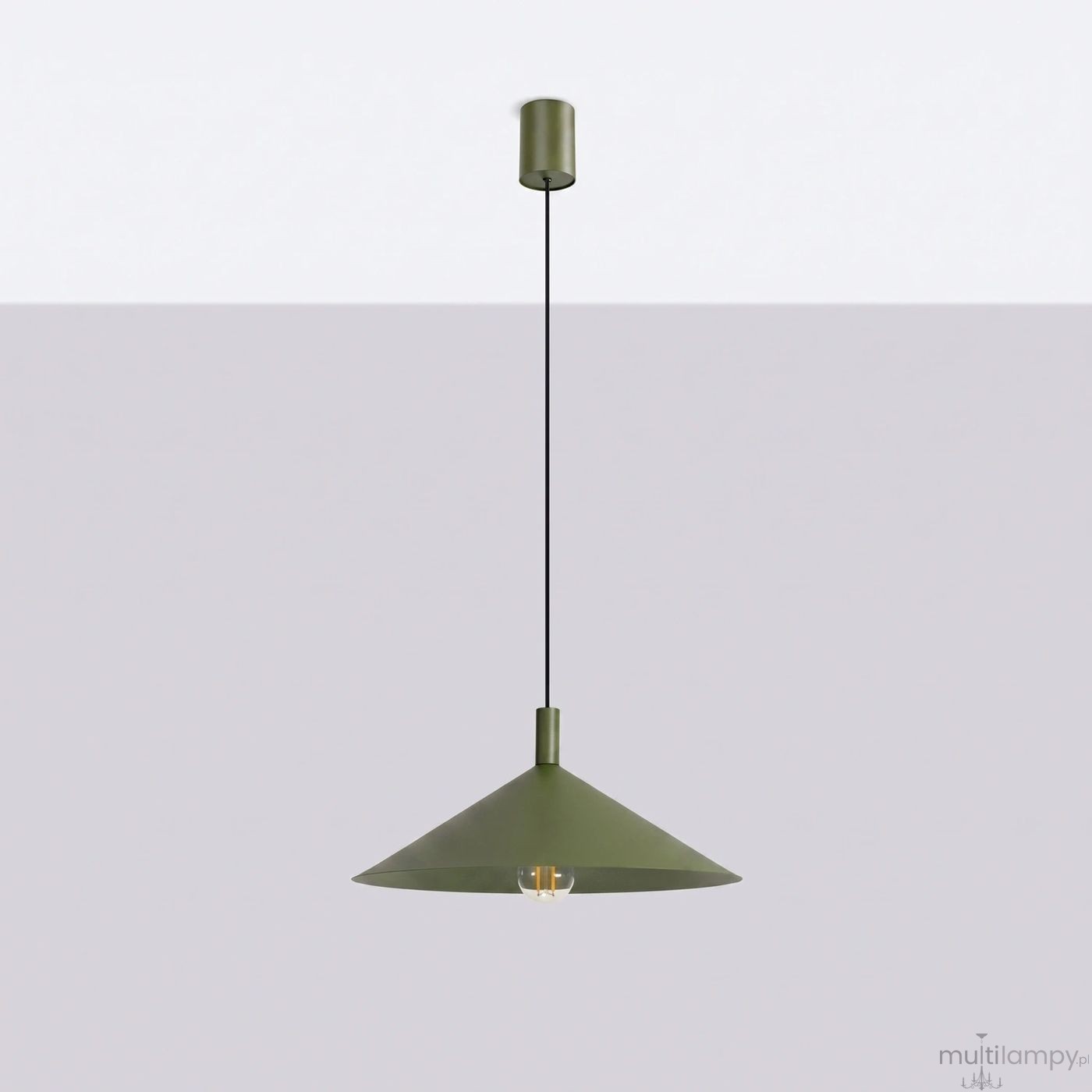 Nox D40 lampa wisząca E27 zielona oliwka SL.2540