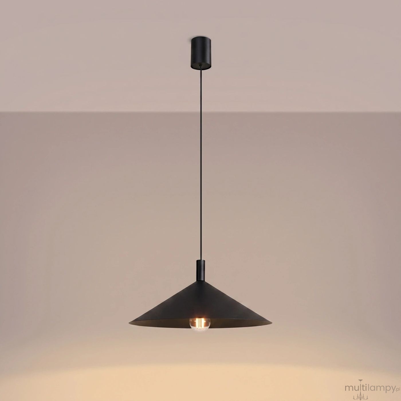 Nox D40 lampa wisząca E27 czarna SL.2537