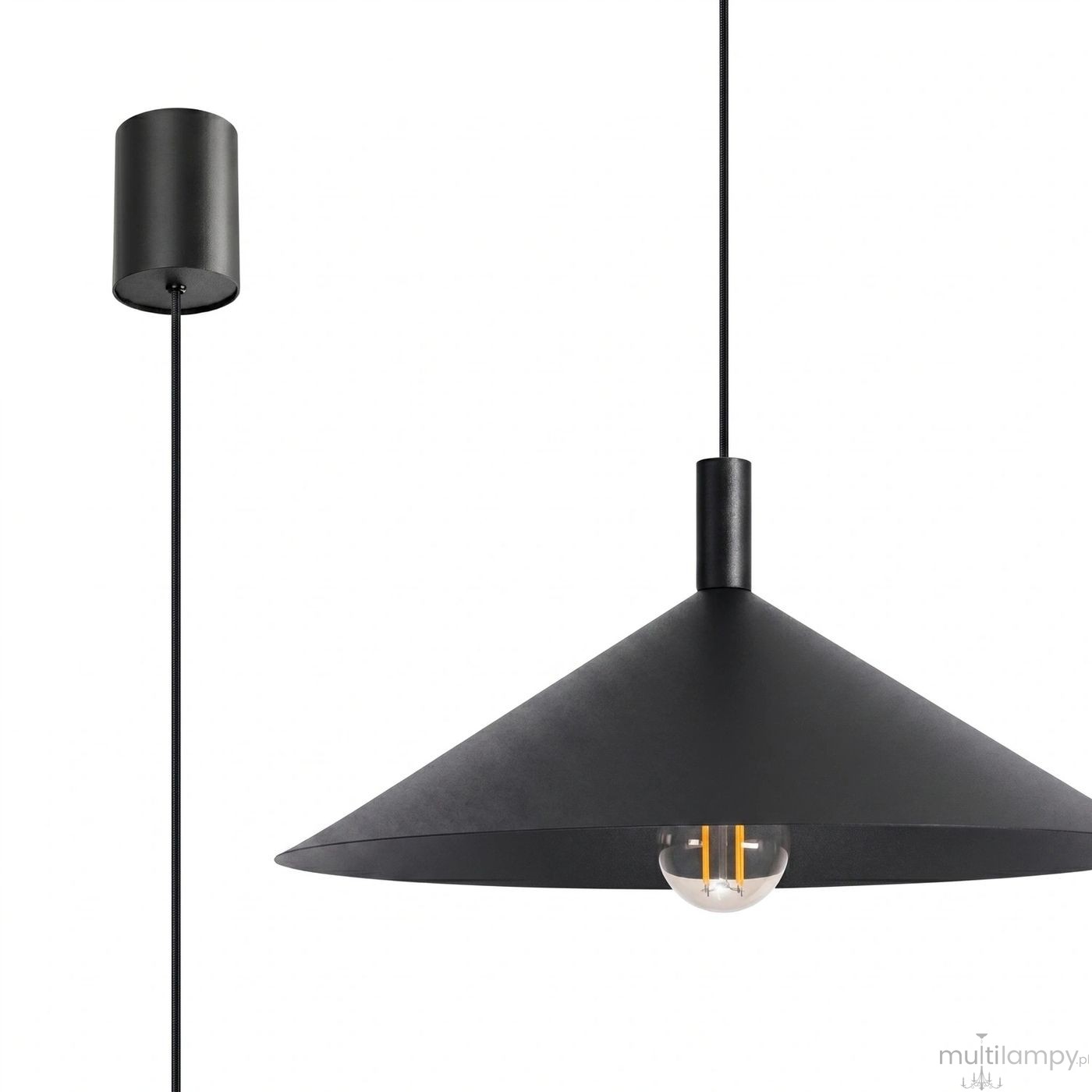 Nox D40 lampa wisząca E27 czarna SL.2537