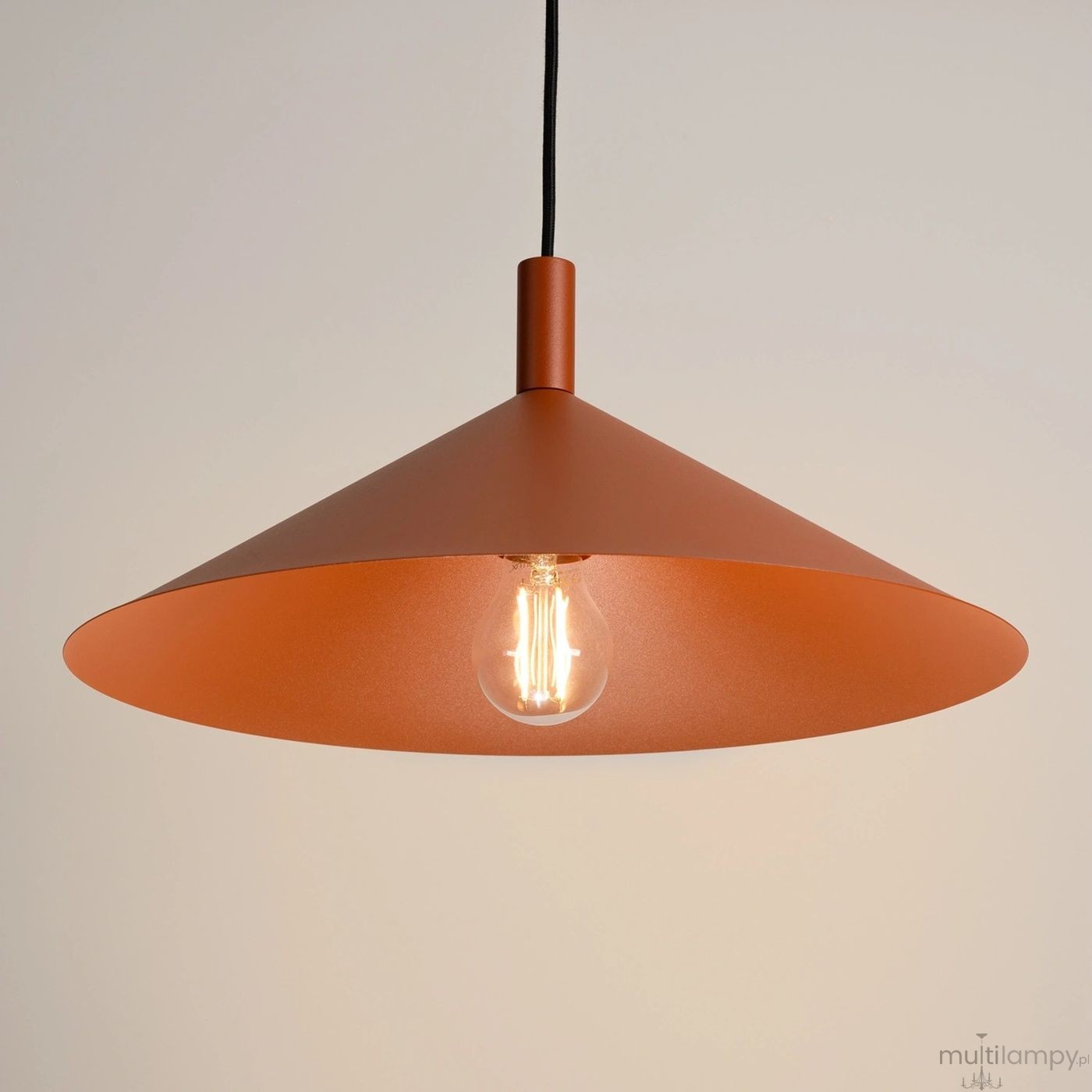 Nox D40 lampa wisząca E27 ochra czerwona SL.2541
